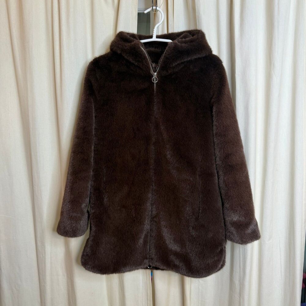House of Harlow 1960 size small brown faux fur coat